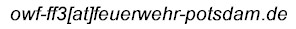 E-Mail Adresseder Freiwilligen Feuerwehr Bornim e.V.